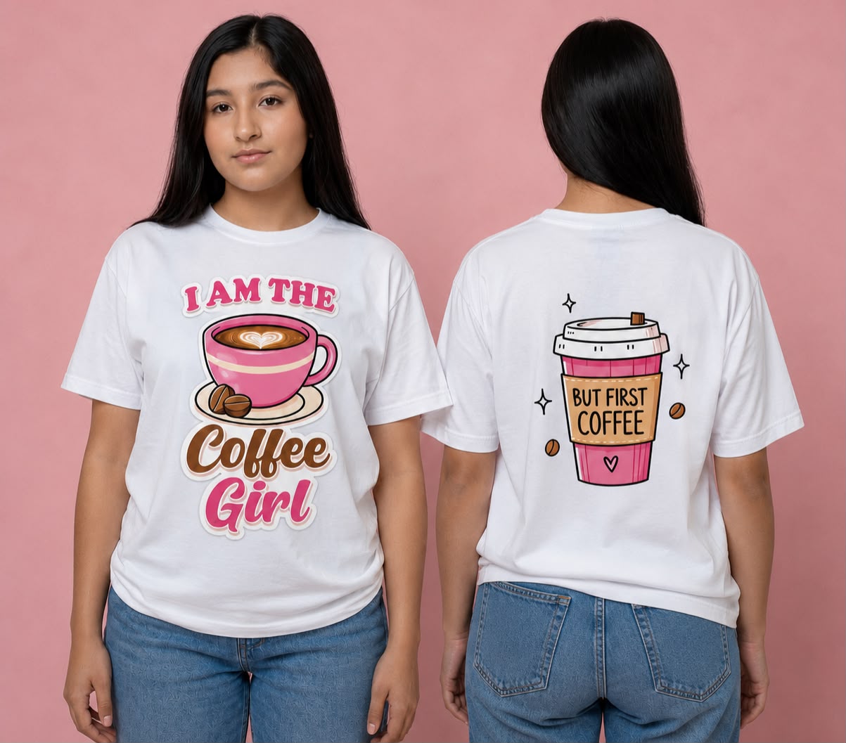 Camiseta blanca unisex con estampado por sublimación
