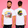 Camiseta blanca unisex con estampado por sublimación