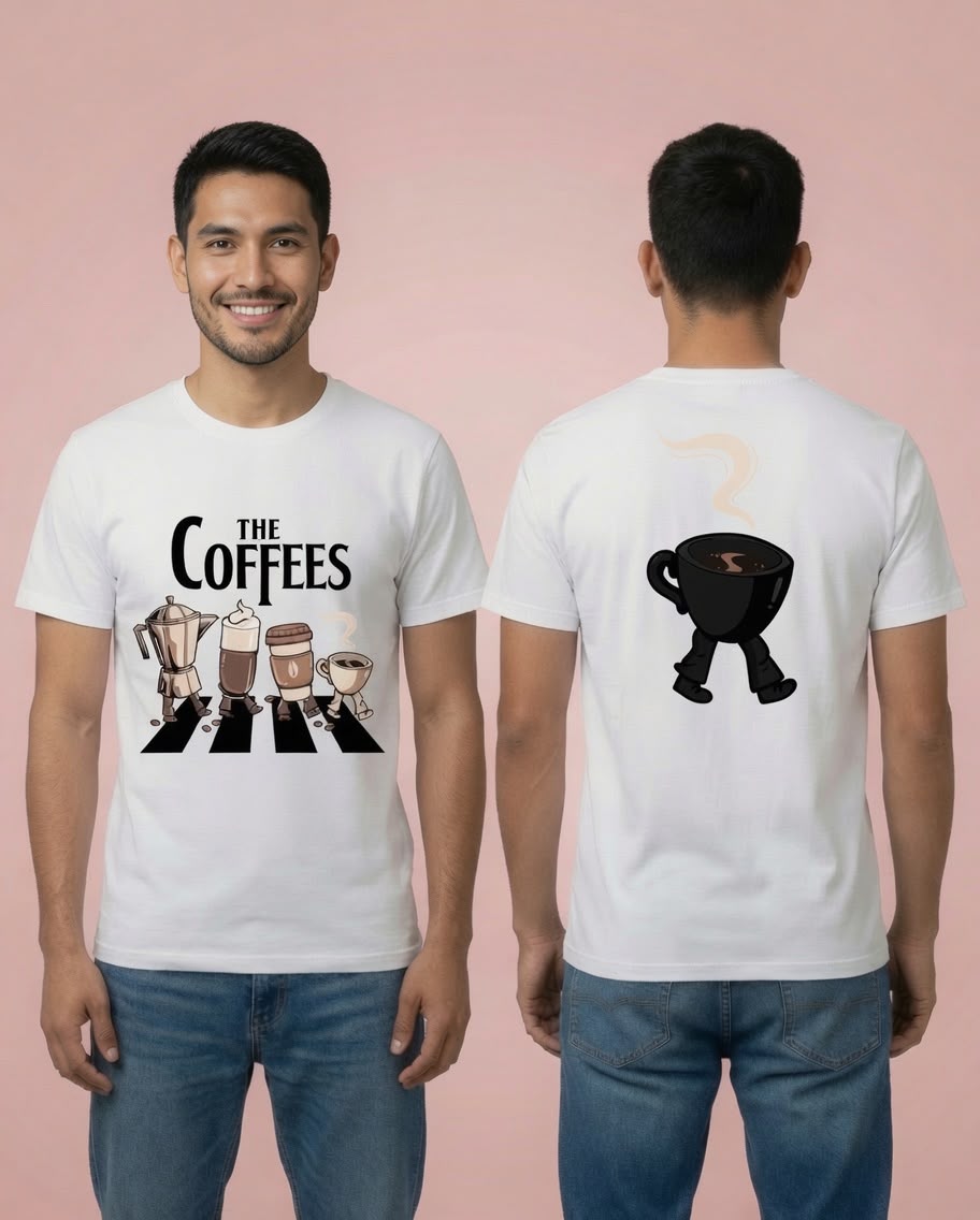 Camiseta blanca unisex con estampado por sublimación