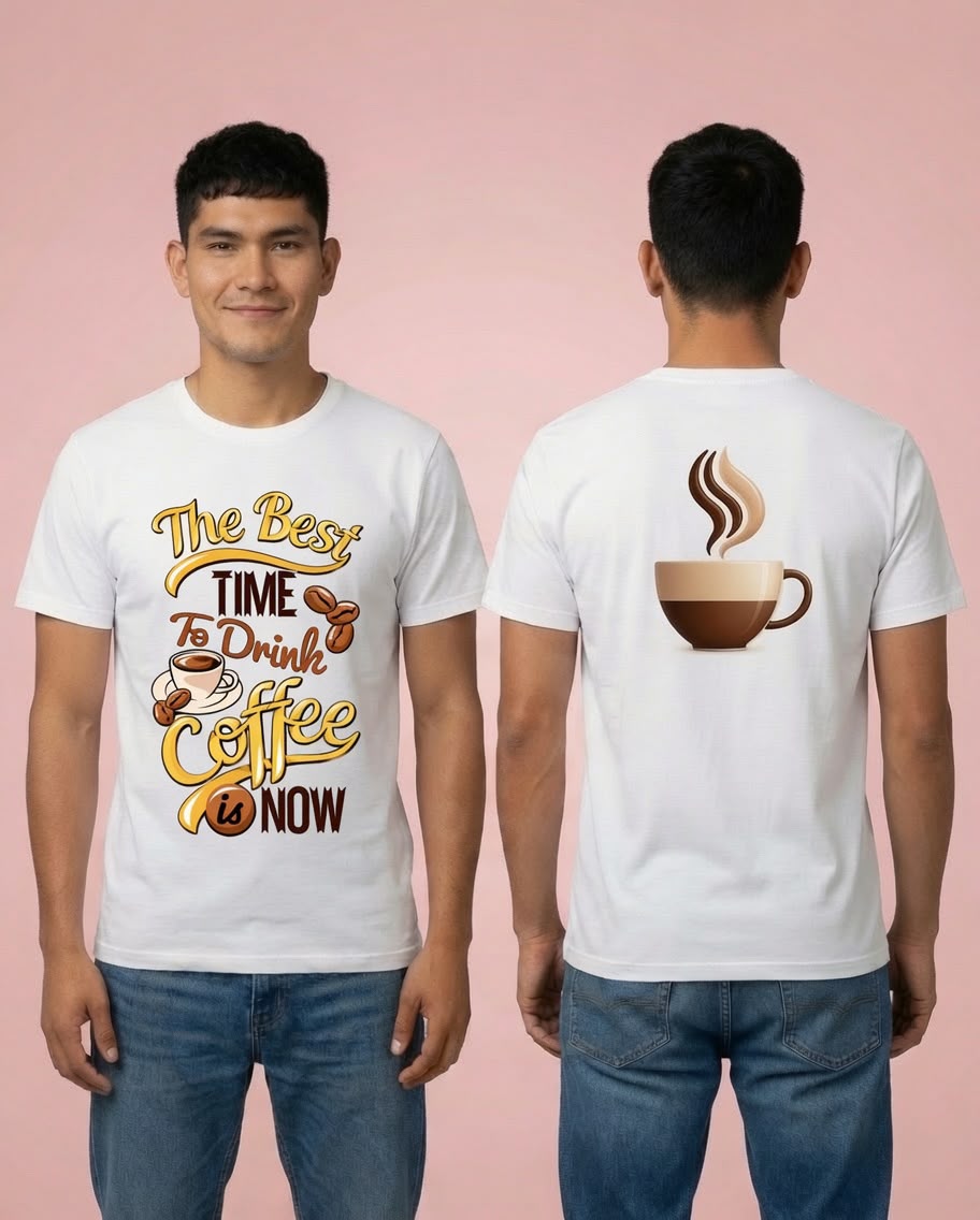 Camiseta blanca unisex con estampado por sublimación