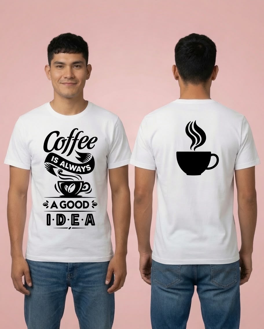 Camiseta blanca unisex con estampado por sublimación