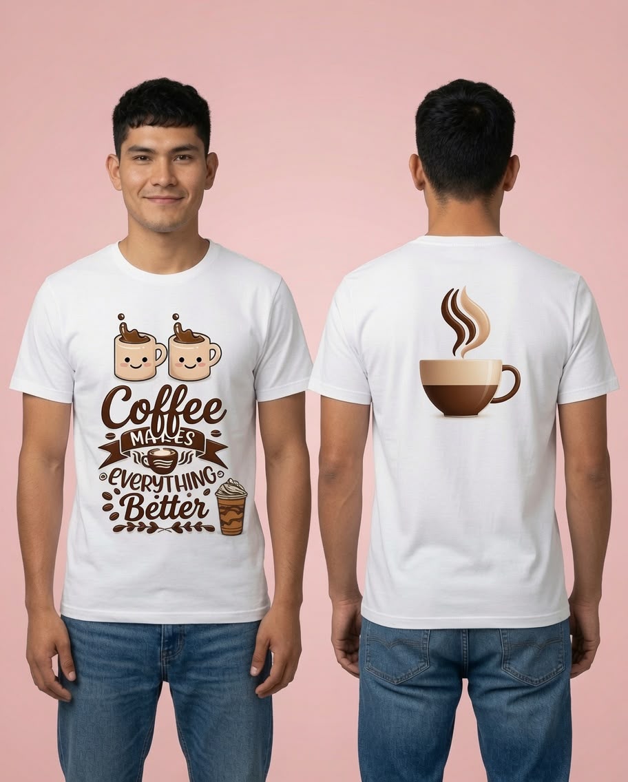 Camiseta blanca unisex con estampado por sublimación
