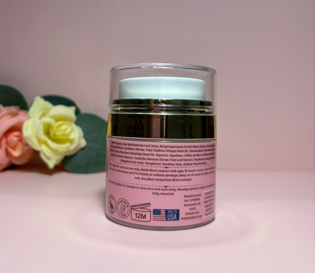 Crema facial regeneradora, nutritiva y antiedad con extracto de café y centella asiática. (50ml)