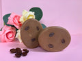 Package (6 units): Facial soap made with coffee, turmeric, jojoba oil, and goat milk base.